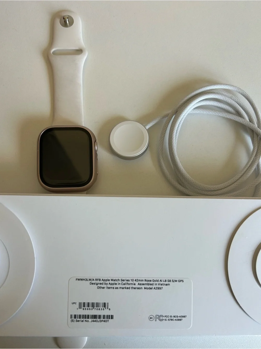 Apple Watch Series 10 GPS 42mm Pink Aluminum w/ Pink Sport Band & Box